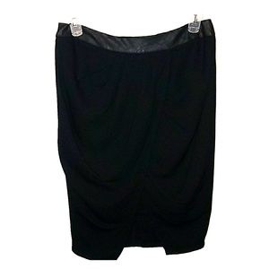 Mossimo black pleated pleather skirt